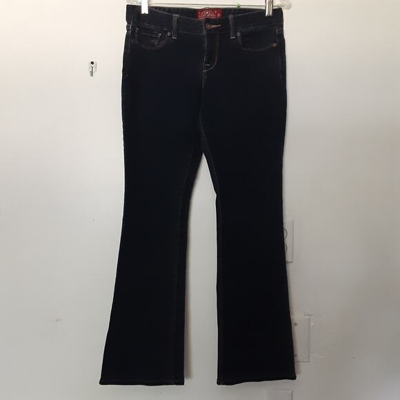Lucky Brand Leyla Boot Jean Women's Size 6/28 Blue Mid Rise Dark Wash 5-Pocket - Picture 1 of 11